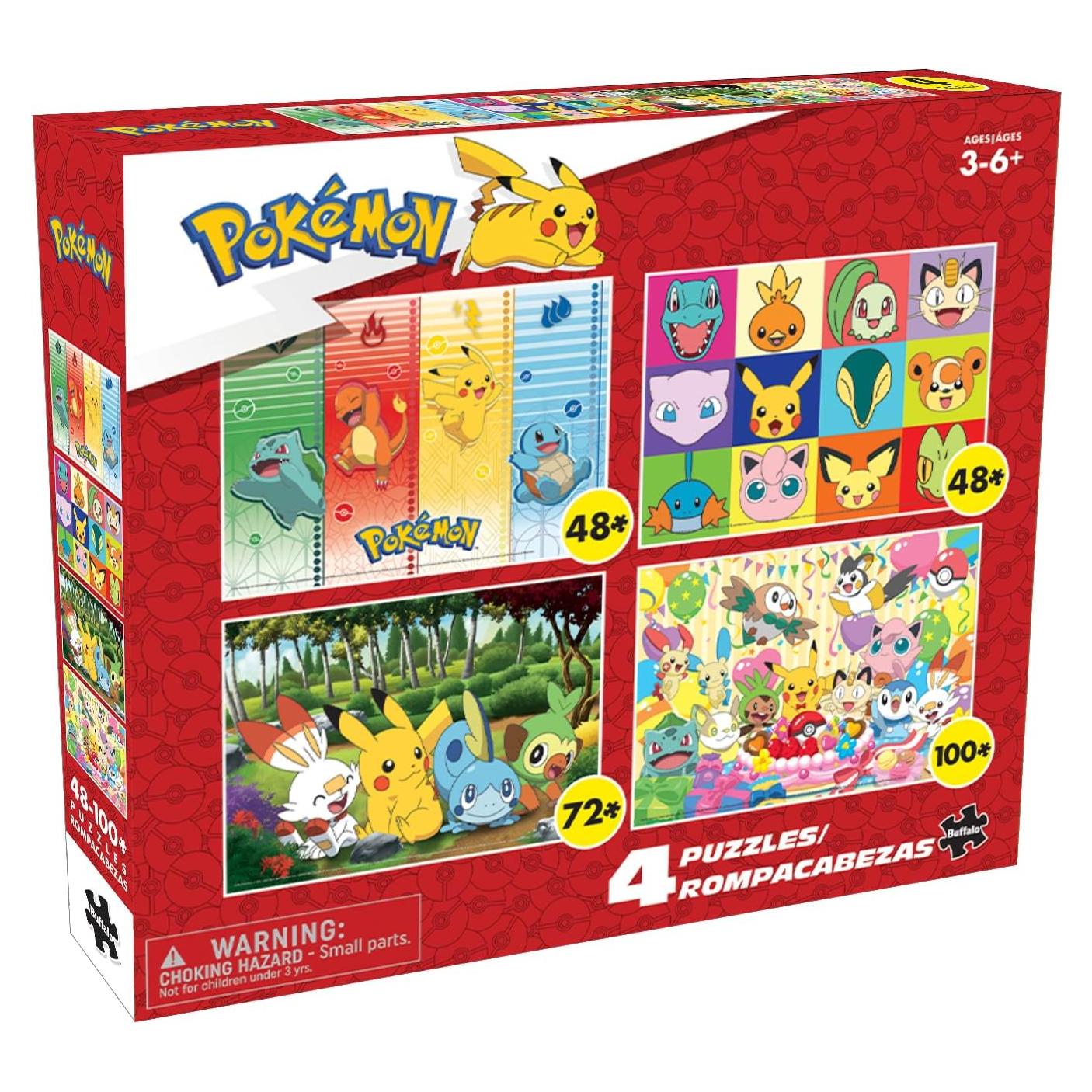 Rompecabezas Buffalo Games Pokémon 4 en 1 para Niños