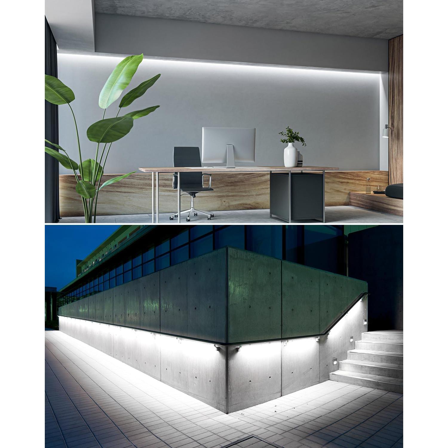 Tira LED Exterior Aclorol 40M Doble Fila Blanco Frío IP67