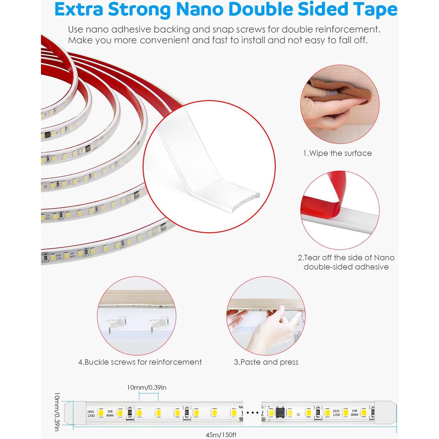 Tira LED Exterior 45M Aclorol 110V 120LEDs/m Impermeable