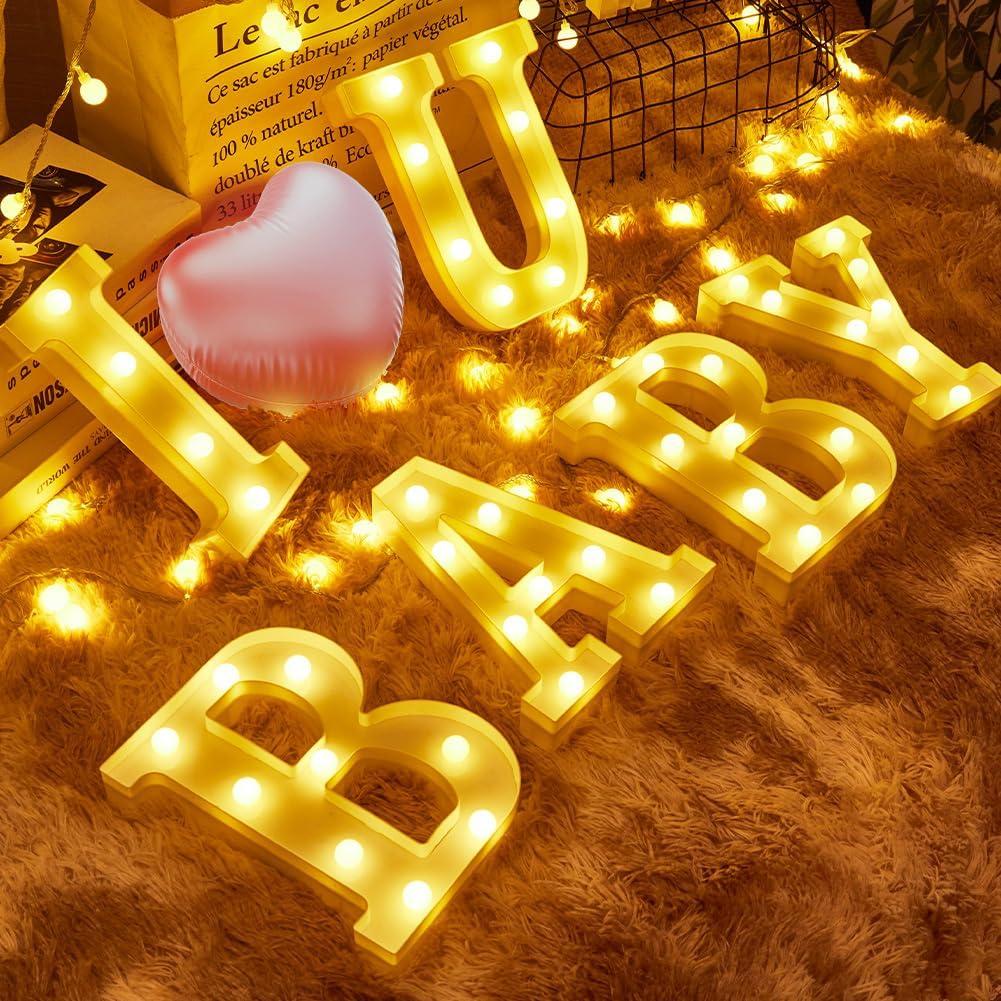 Luz de Cartel LED HYLEBOR Número 4 Blanco para Decoración