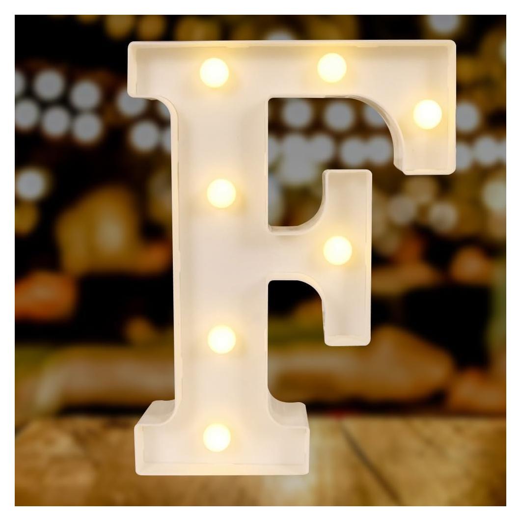 Luz de Cartelera LED HYLEBOR Letra F para Decoración Fiesta
