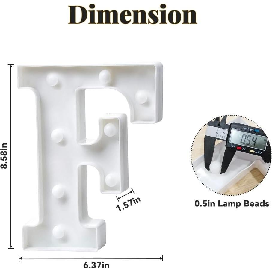 Luz de Cartelera LED HYLEBOR Letra F para Decoración Fiesta