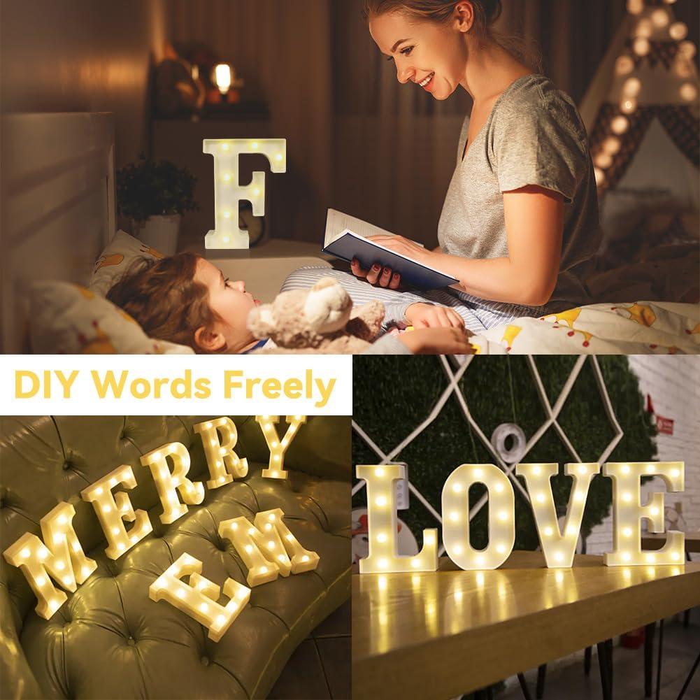 Luz de Cartelera LED HYLEBOR Letra F para Decoración Fiesta