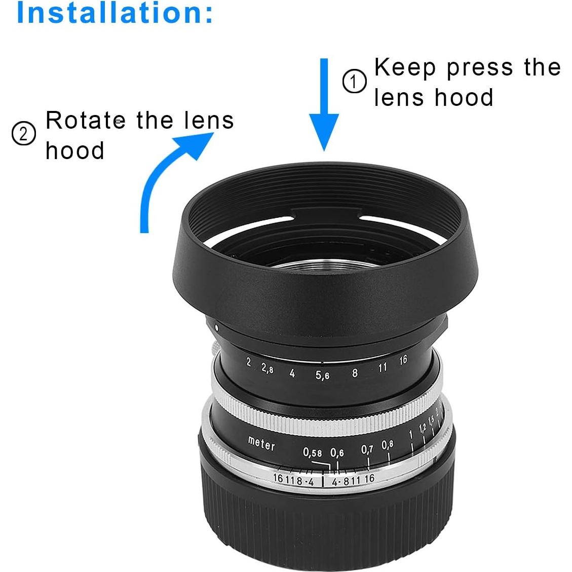 Capuchón de Lente Redondo Metal Haoge LH-VM11 para Voigtlander 35mm