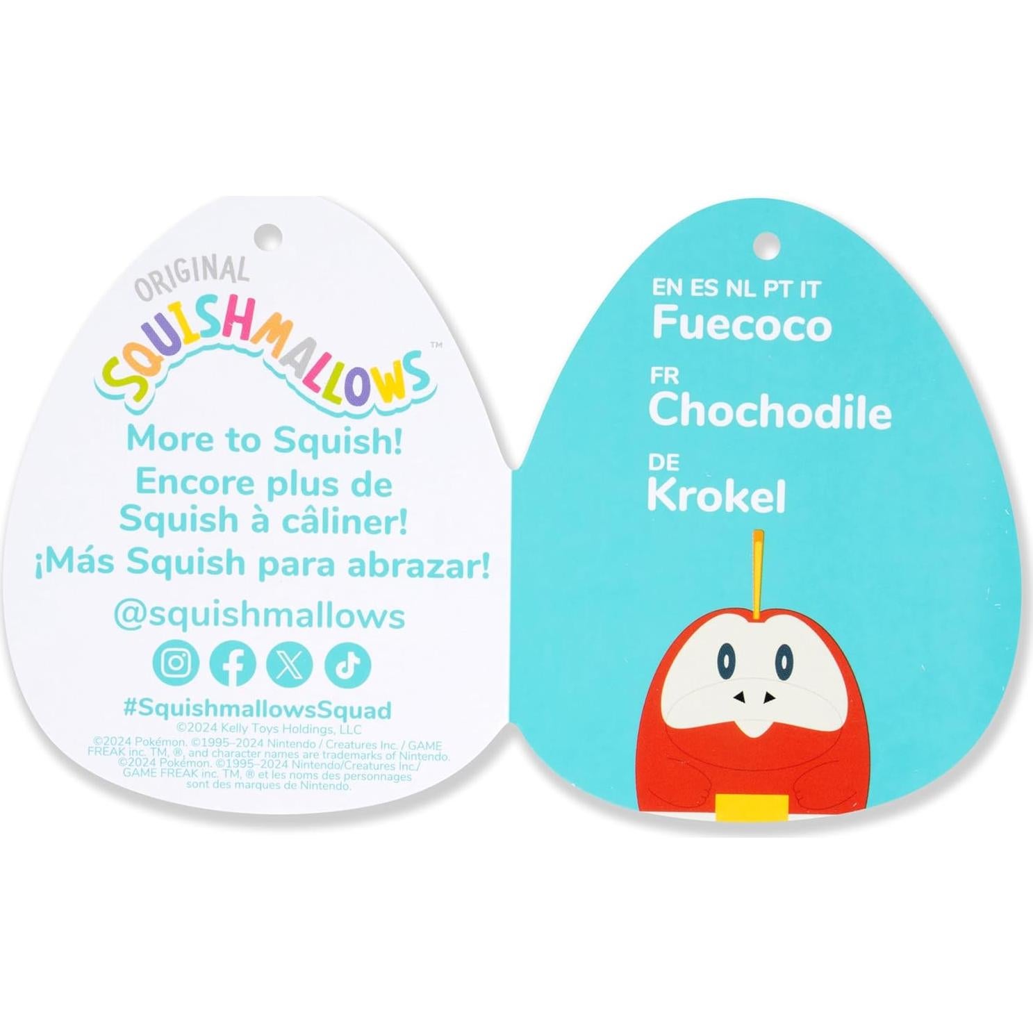 Squishmallows Original 35.56 cm Fuecoco Pokémon Plush