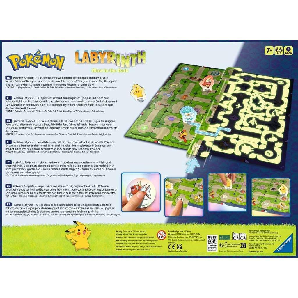 Ravensburger Laberinto Pokémon Brilla en la Oscuridad - 2-4 Jugadores