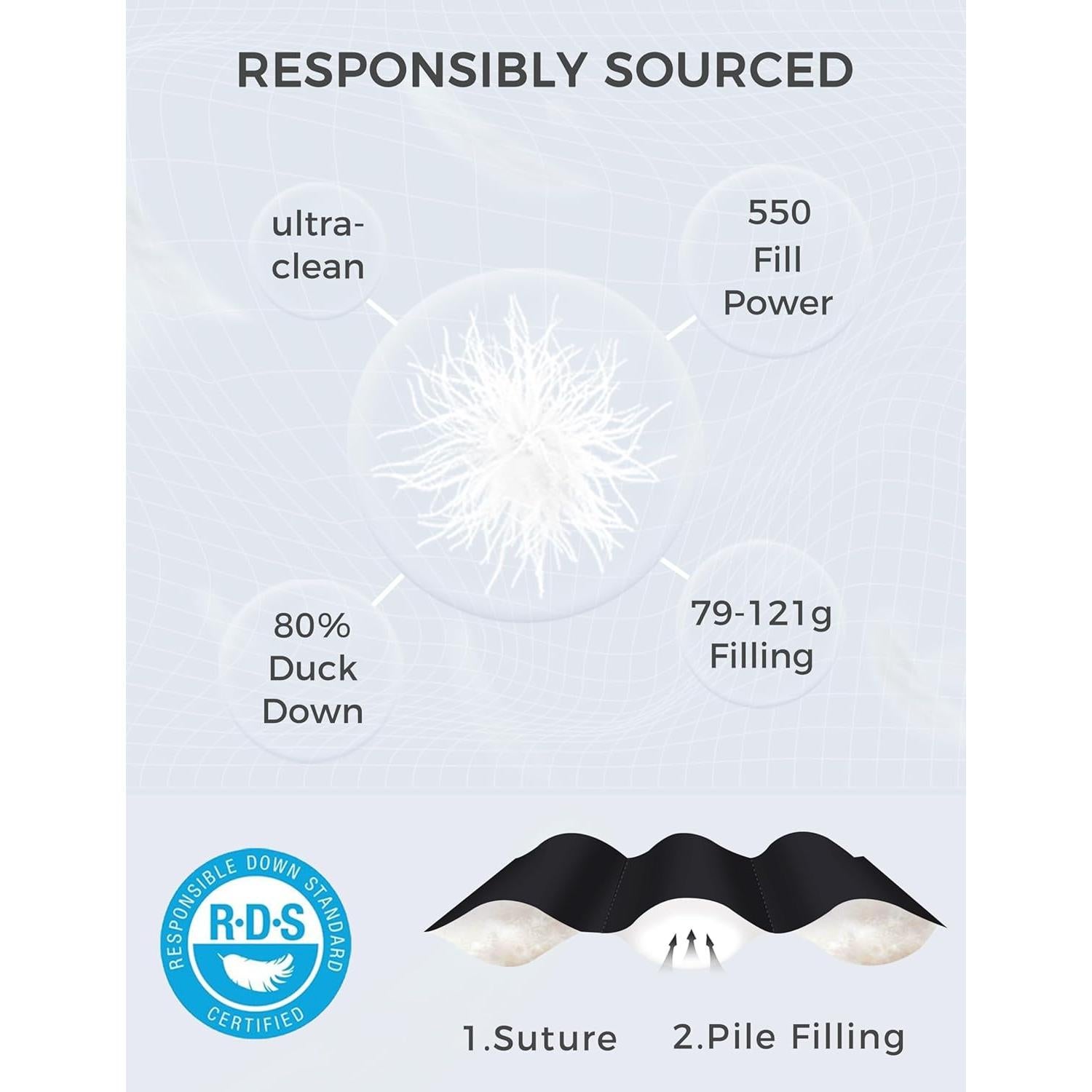 Chaqueta de Plumas Plegable Wantdo para Mujeres - Negra - X-Pequeña