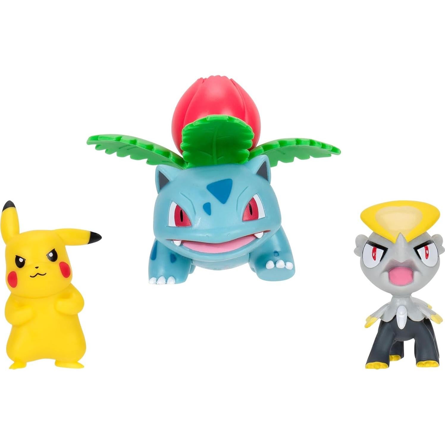 PKW3893 Battle Figure Set - Pikachu, Miniras, Bisaknosp, Official Figure Set