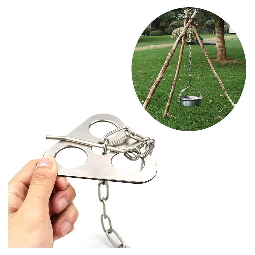 Tablero de trípode para camping PWPAM - Acero inoxidable 120cm