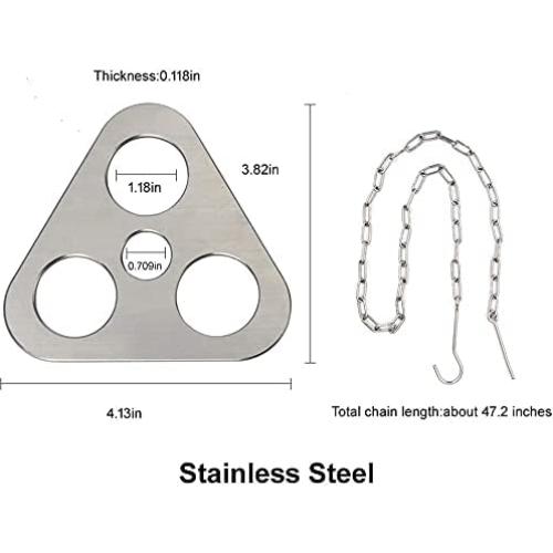Tablero de trípode para camping PWPAM - Acero inoxidable 120cm