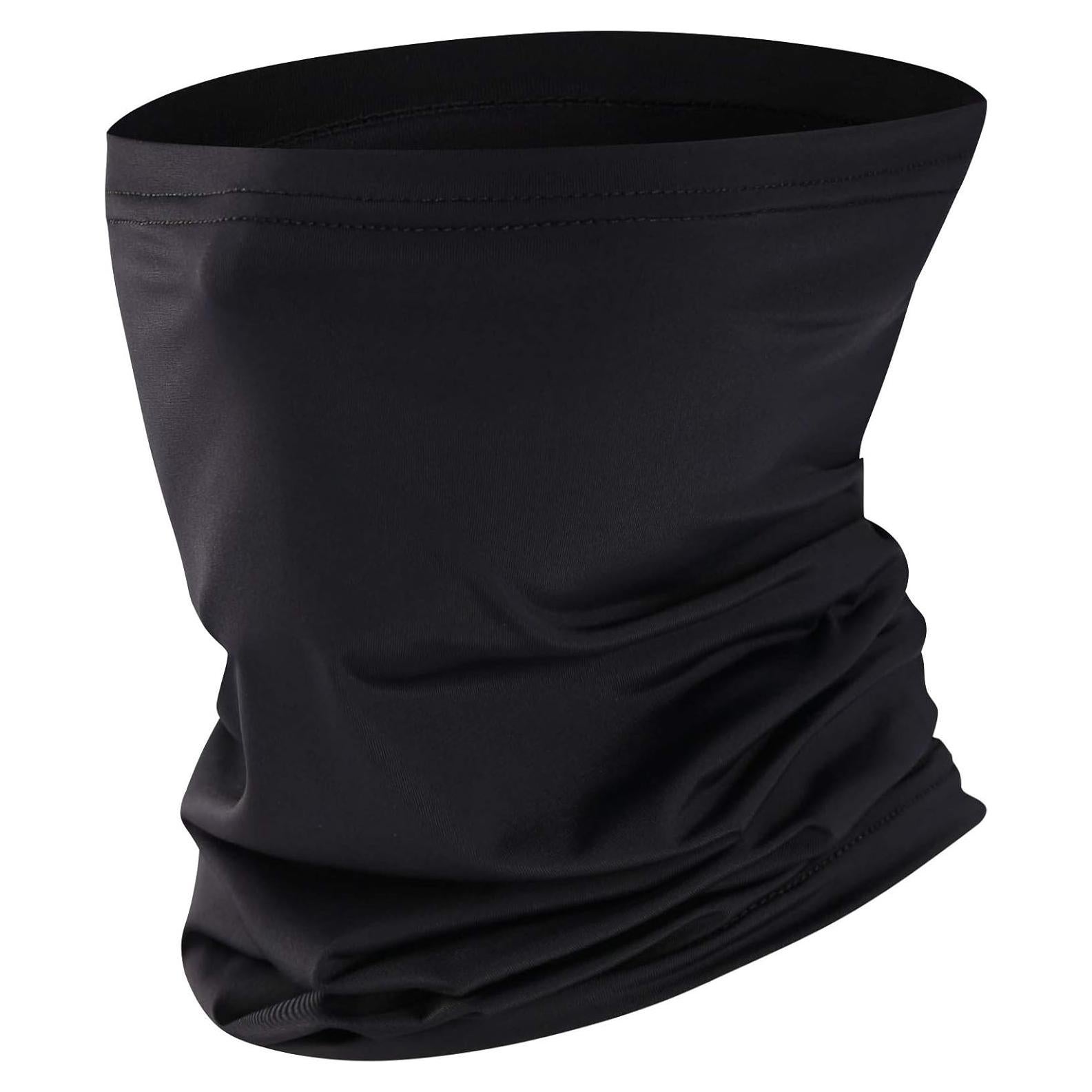 Gaiter de Cuello UV Negro para Hombres y Mujeres - Bufanda Facial Multifuncional