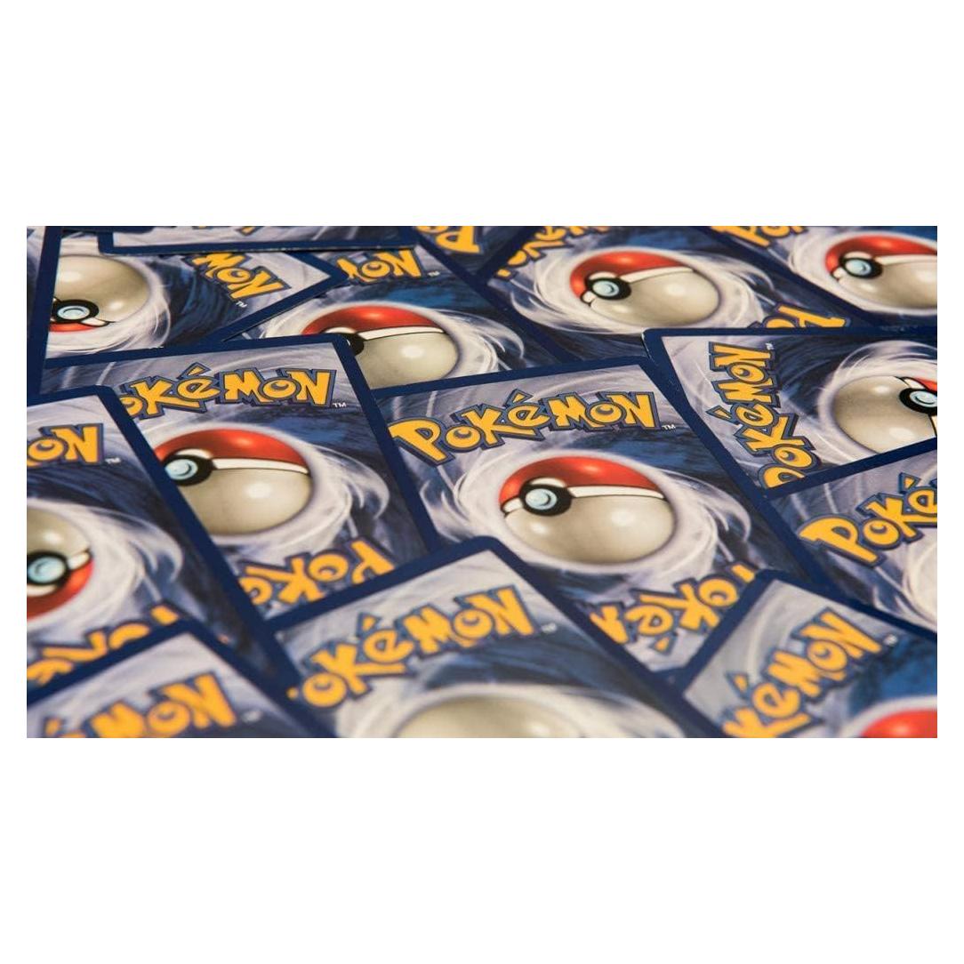 Lote de 150 cartas Pokémon variadas + lata coleccionista