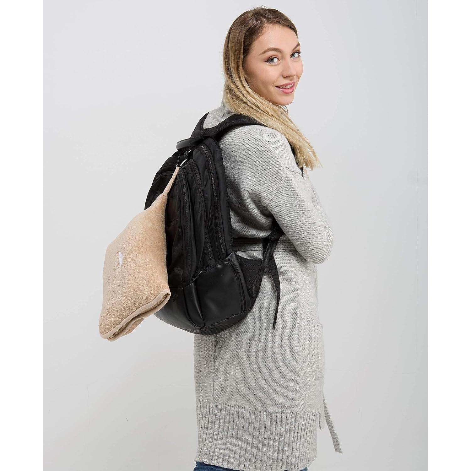 Manta de Viaje Premium BlueHills Beige con Almohada 2 en 1