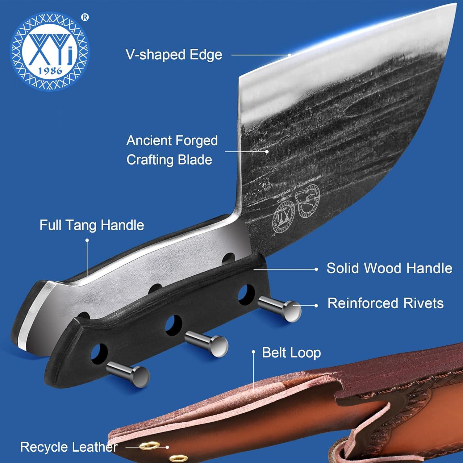 Cuchillo de Chef Serbio XYJ 15.24 cm Acero Alto Carbono