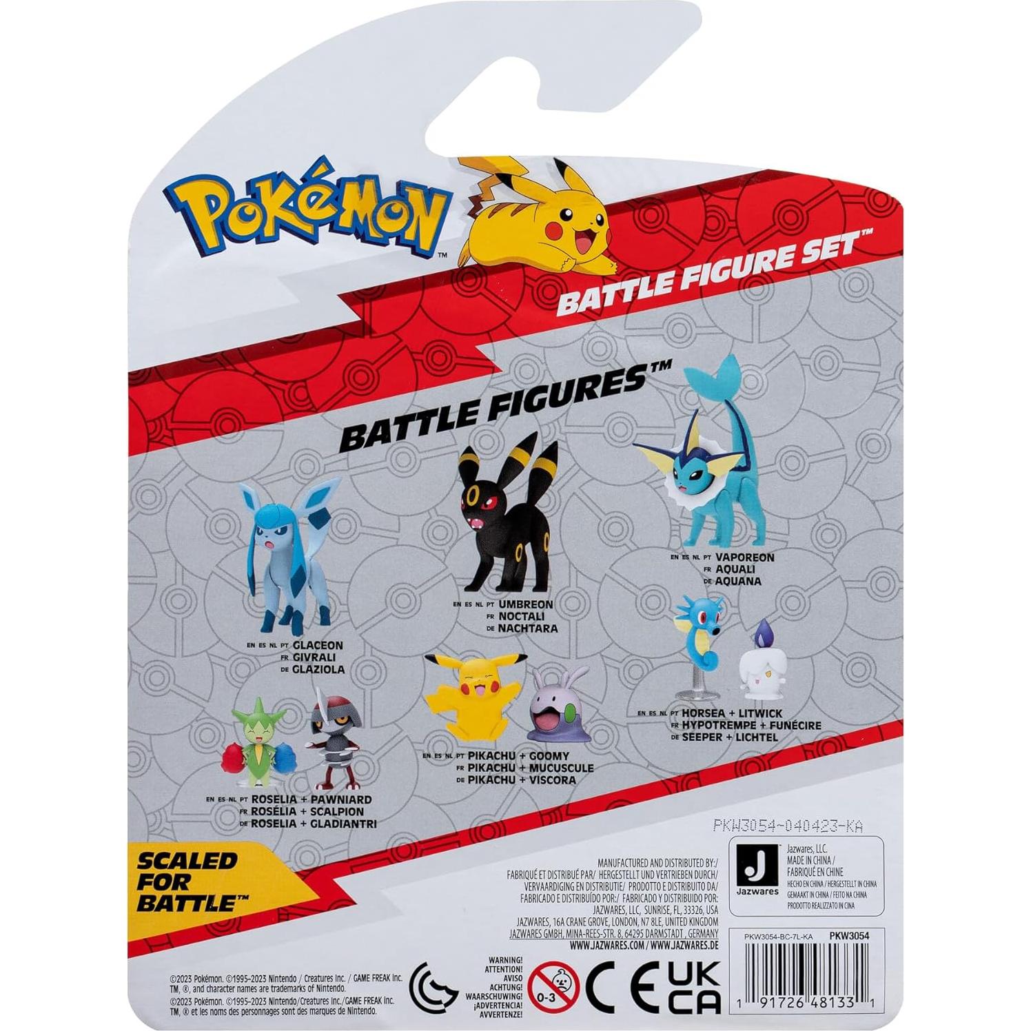 Paquete de Figuras Pokémon Jazwares - Omanyte y Lucario