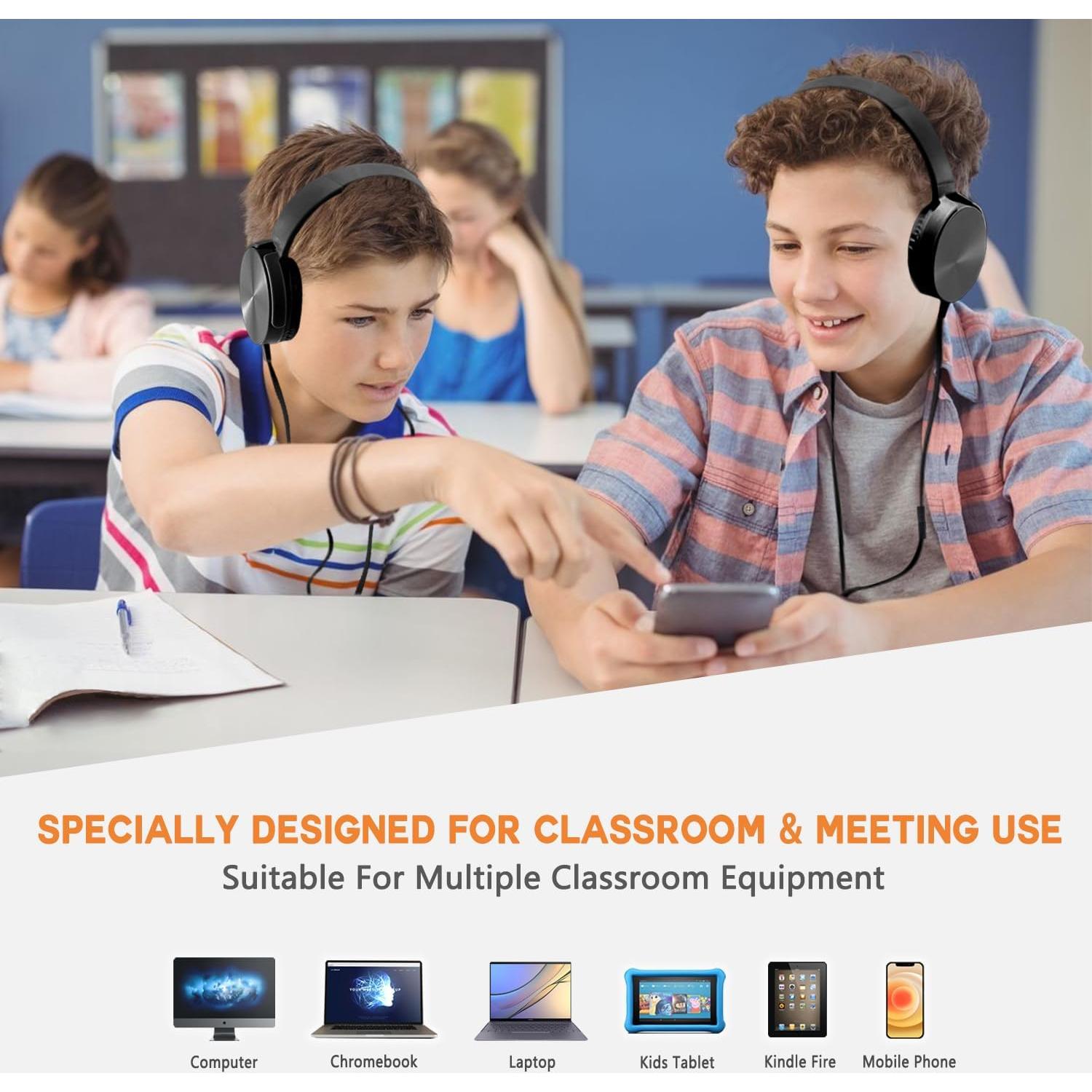 Auriculares Wensdo HY450M para Niños con Micrófono - Paquete de 2