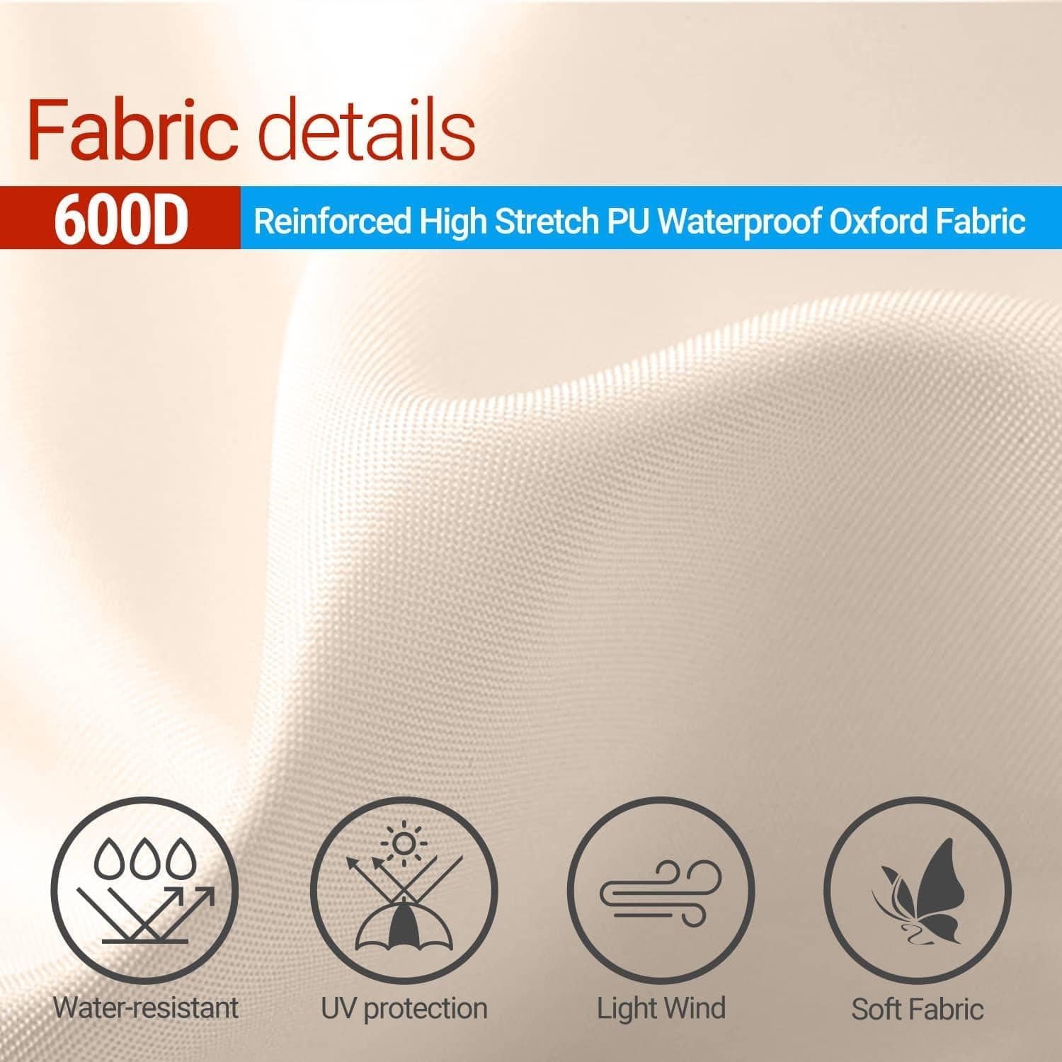 Lado de Toldo 10x10 Caqui CLAETF Oxford Impermeable UV 50+