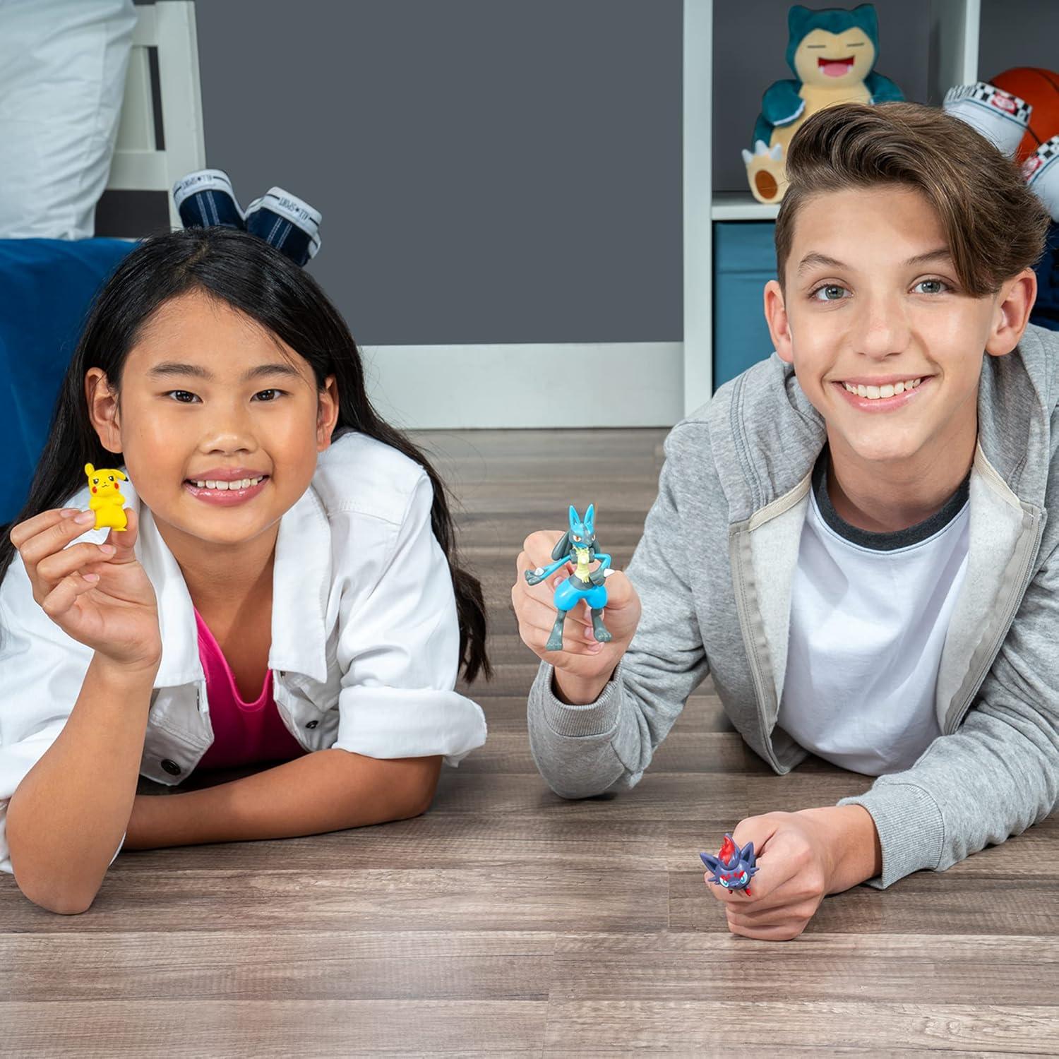 Conjunto Figuras Batalla Pokémon - Pikachu, Zorua y Lucario