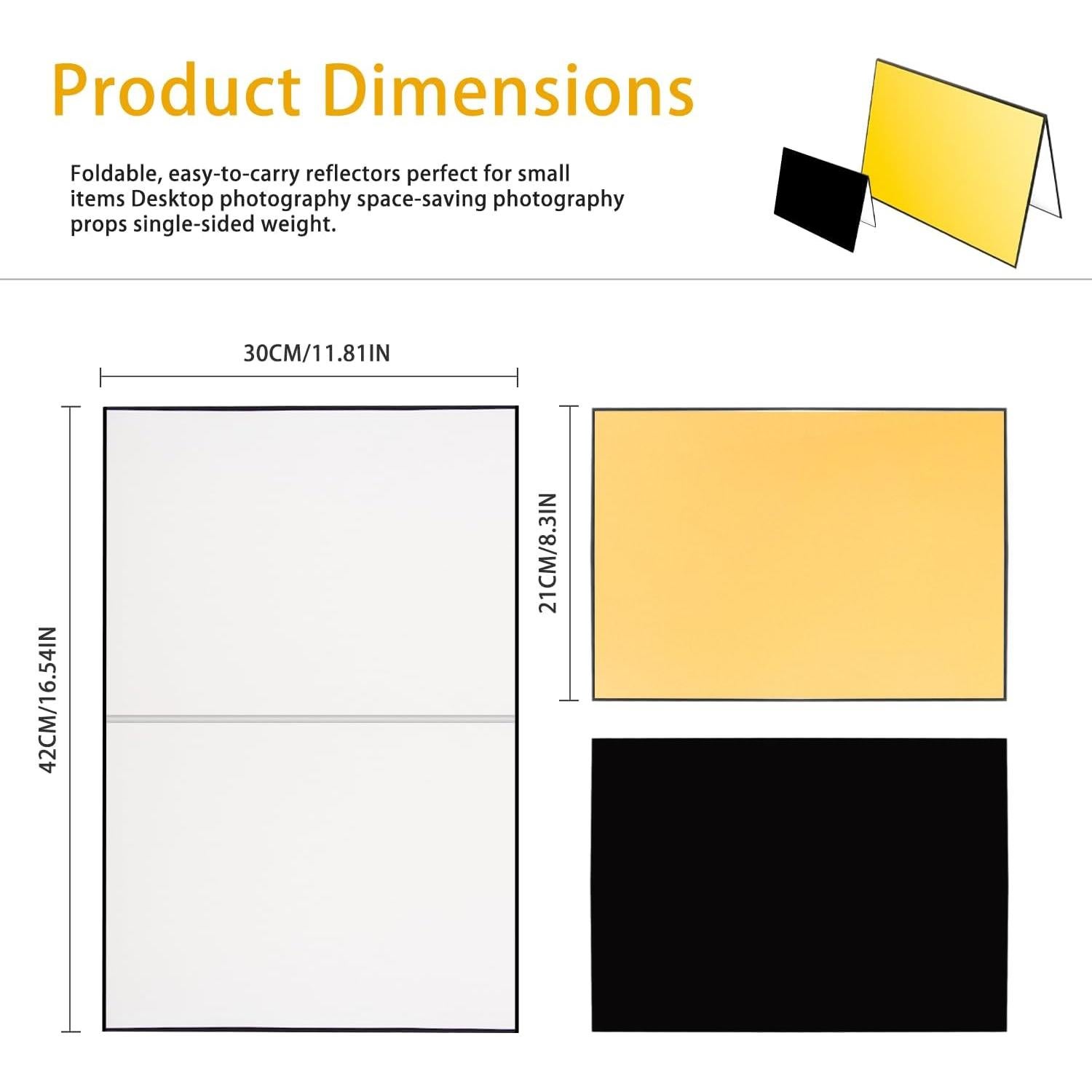 Reflector de Luz Plegable TORMEN 42x30 cm 3 en 1 A3