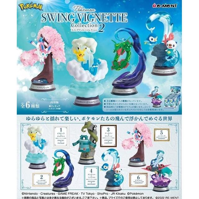Colección Vignettes Swing Re-ment Pokémon 6 Piezas PVC