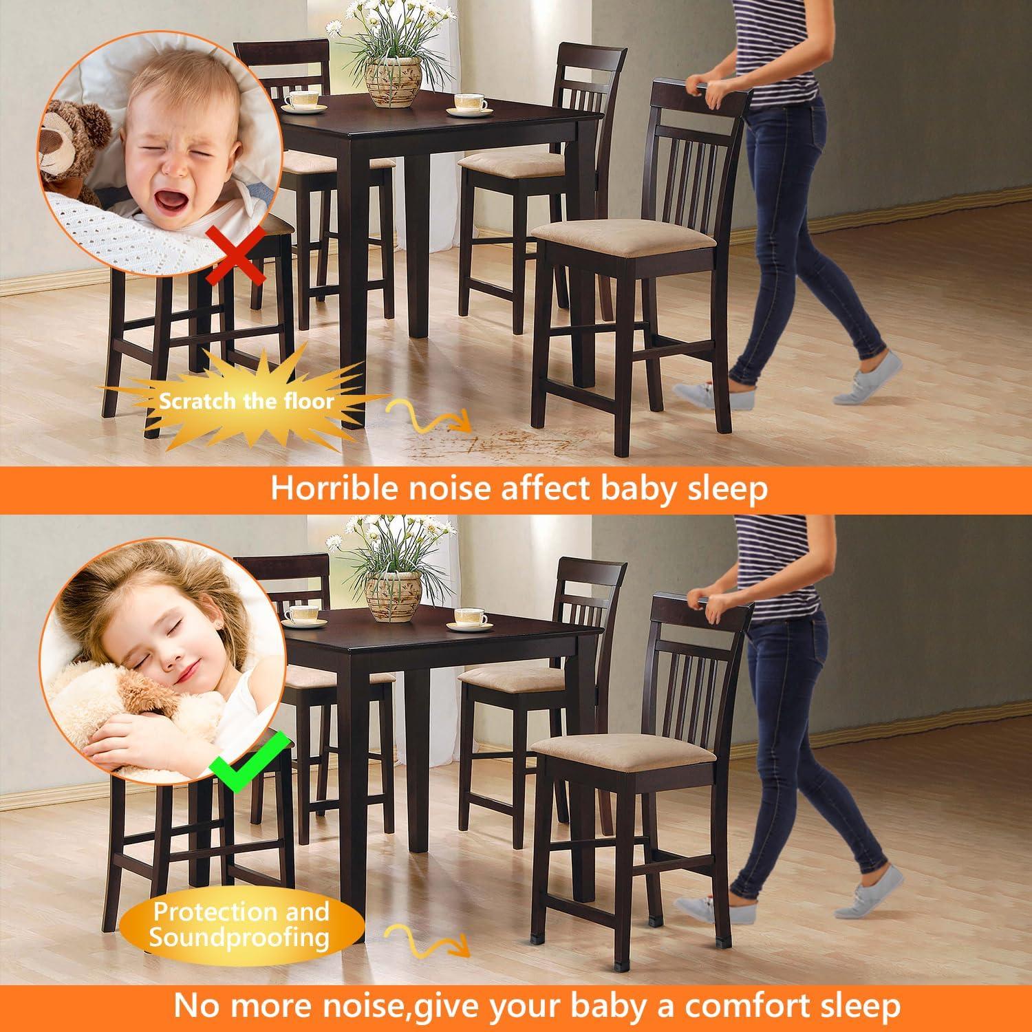 16 Protectores de Suelo para Patas de Sillas BAIPOK - Silicona y Fieltro