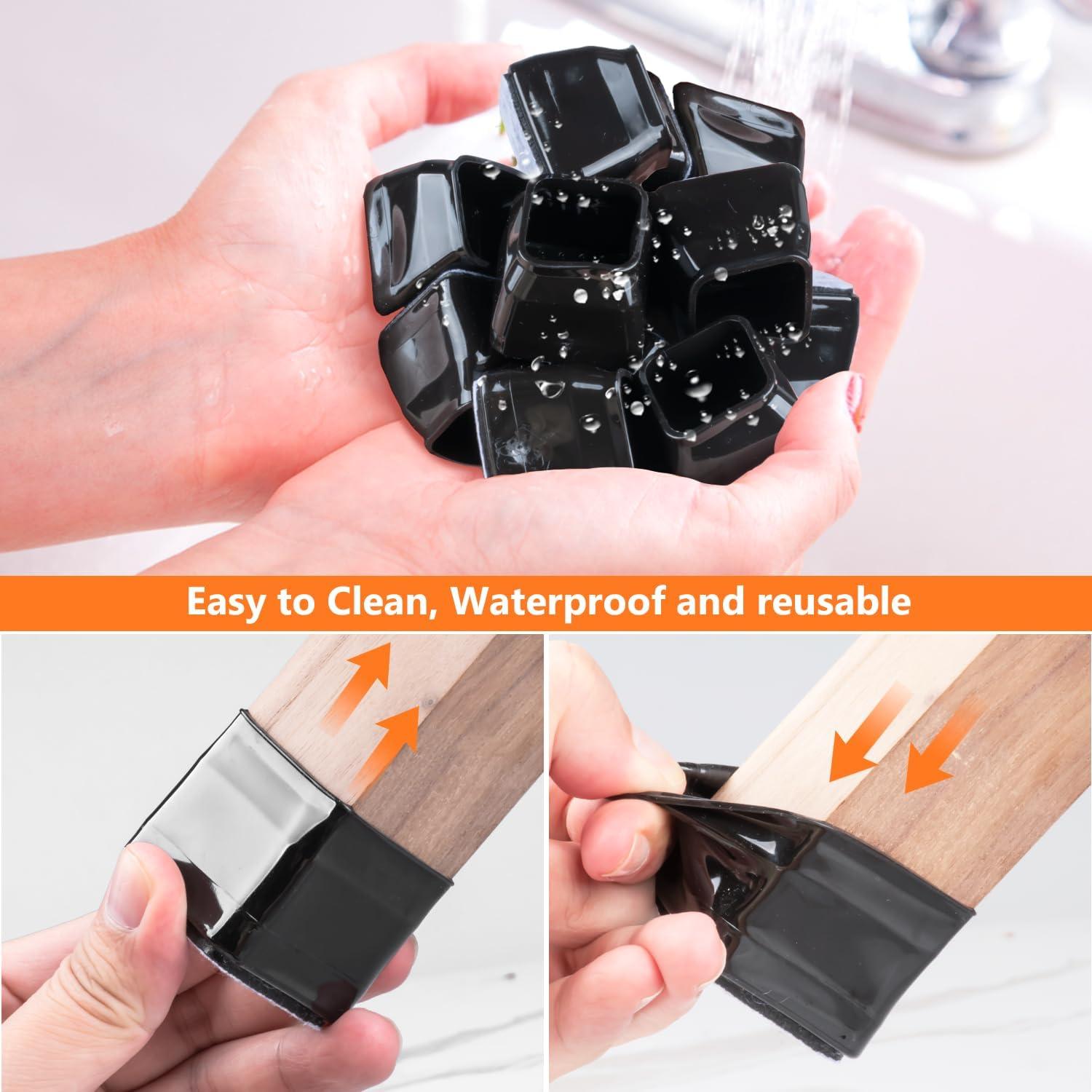 16 Protectores de Suelo para Patas de Sillas BAIPOK - Silicona y Fieltro