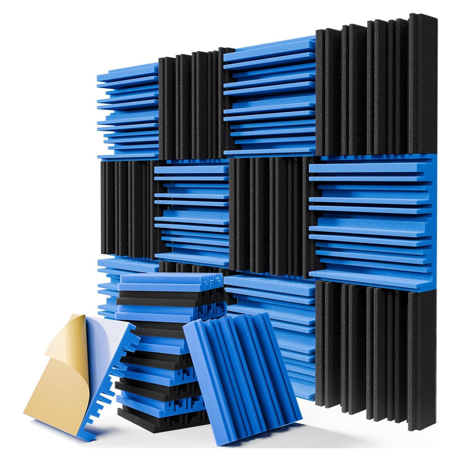 Paquete de 12 Paneles Acústicos Autoadhesivos 30.48x30.48cm