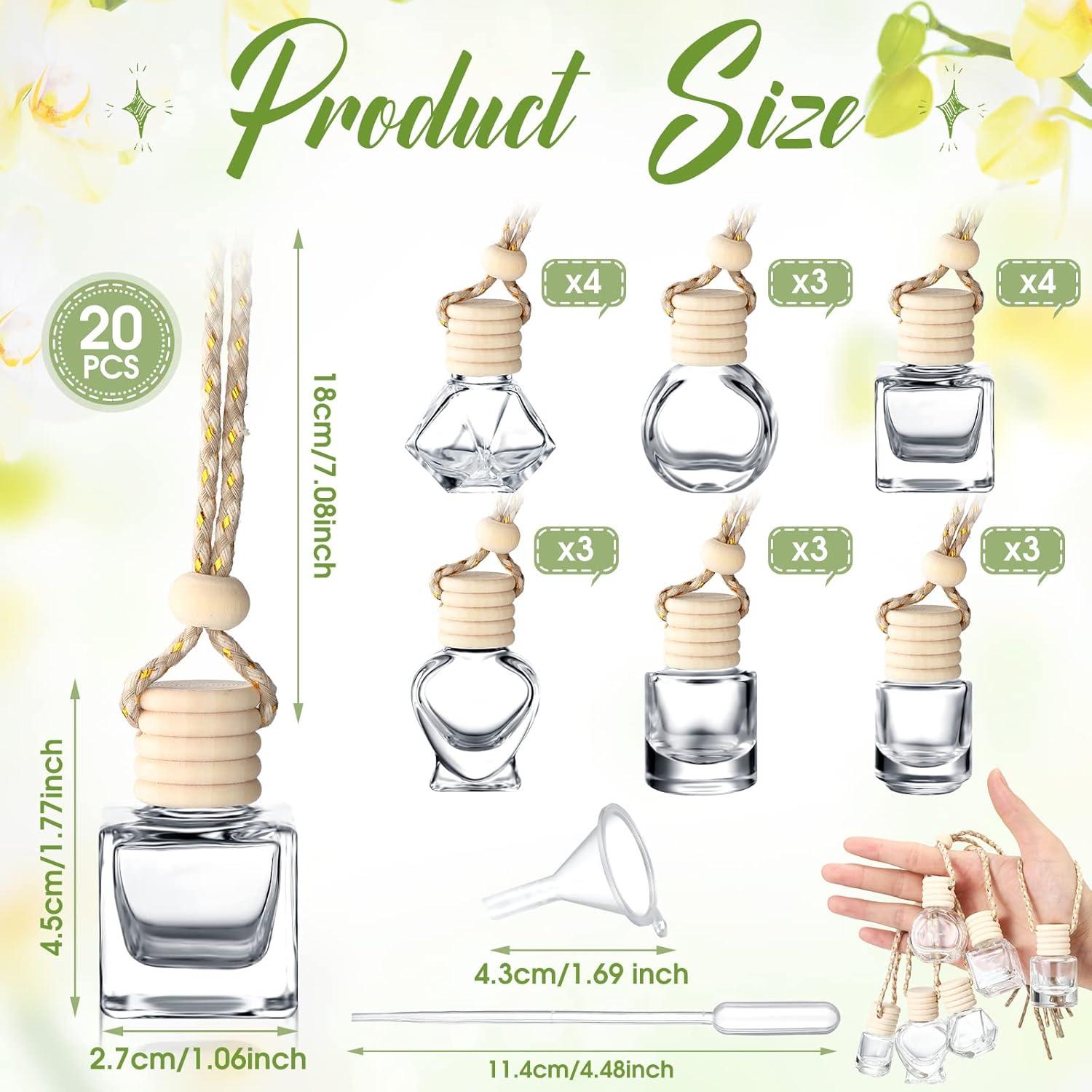 20 Botellas Difusoras de Aceite Esencial Inbagi Vidrio Transparente