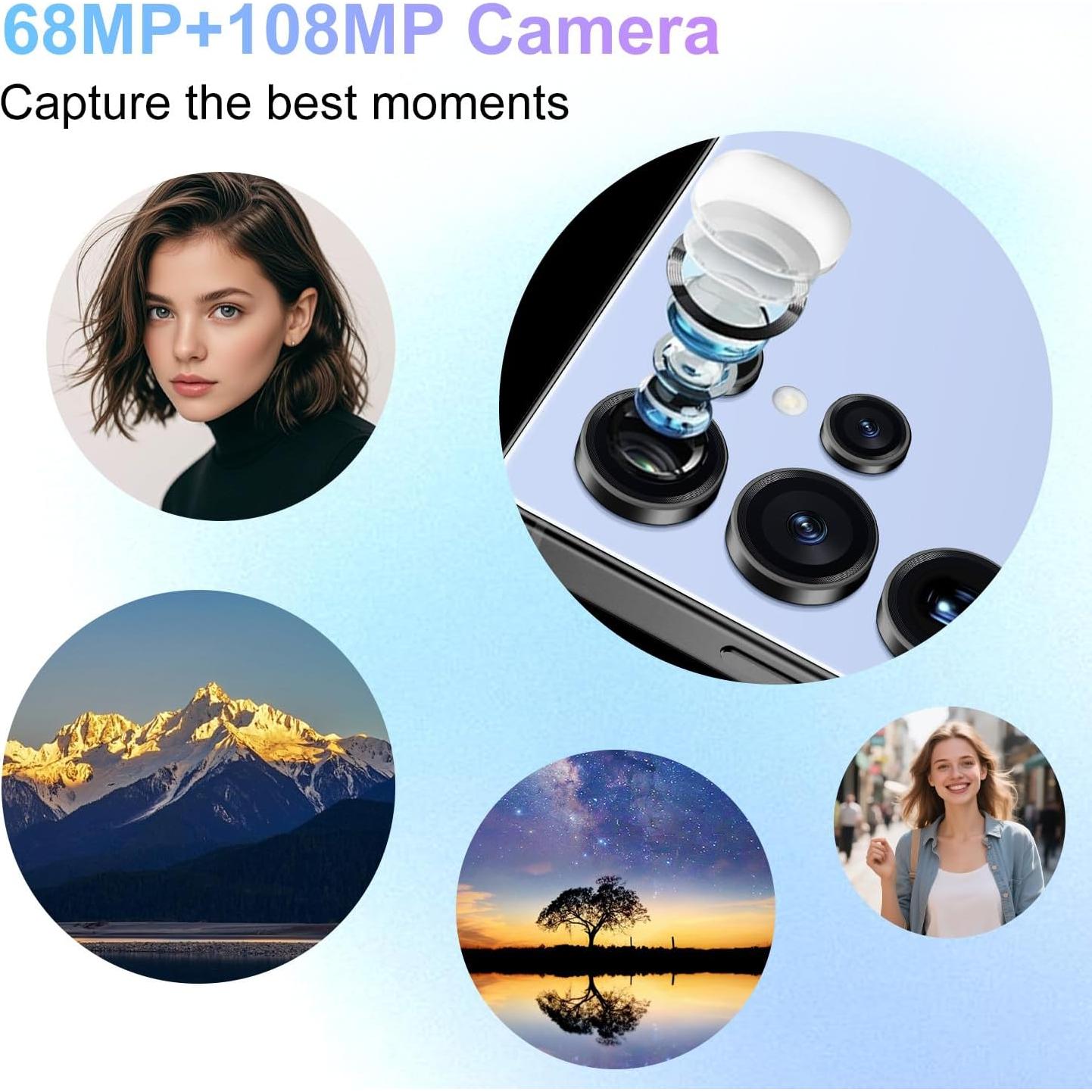 I25 Ultra Teléfono Android PYUNZGO 12GB RAM 512GB Azul Titanio