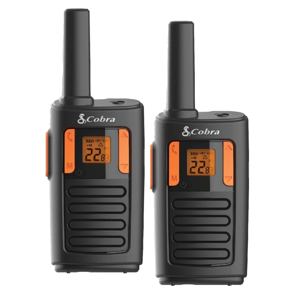 Walkie Talkies Cobra RX180 - 2 Pack, Largo Alcance 29 km