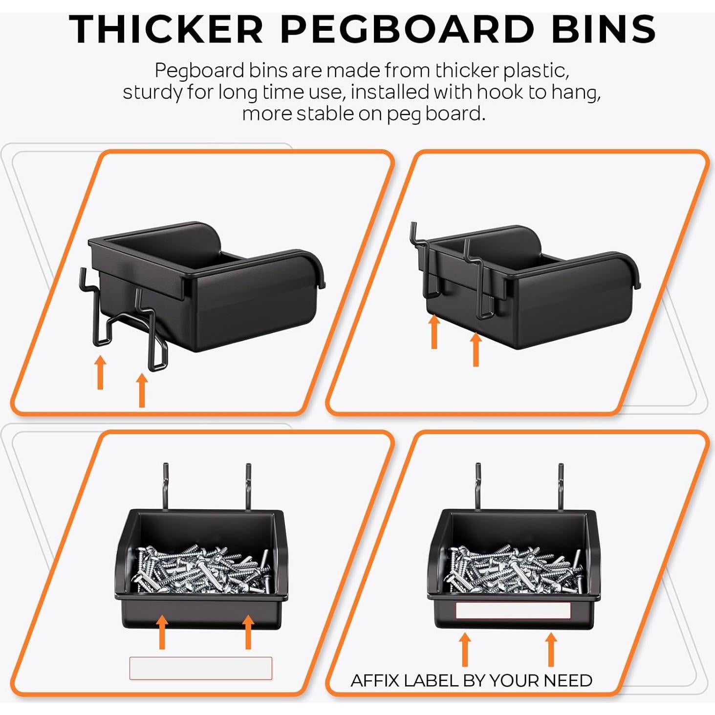 Kit Organizador de Ganchos para Tablero de Clavos INCLY 220PCS