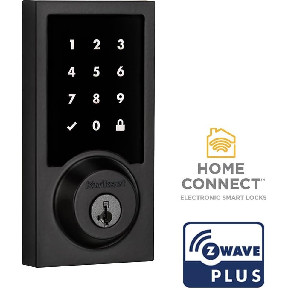 Cerradura Inteligente Kwikset SmartCode 916 Z-Wave Negra Mate