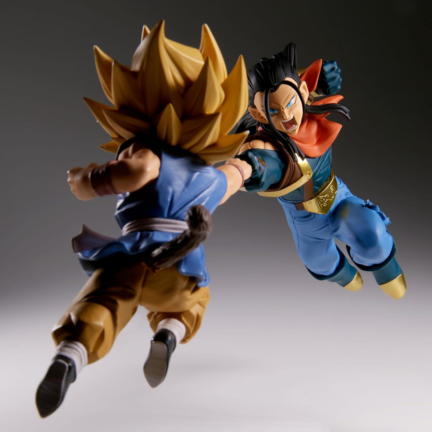 Figura Banpresto Super #17 vs Goku 16 cm Coleccionable