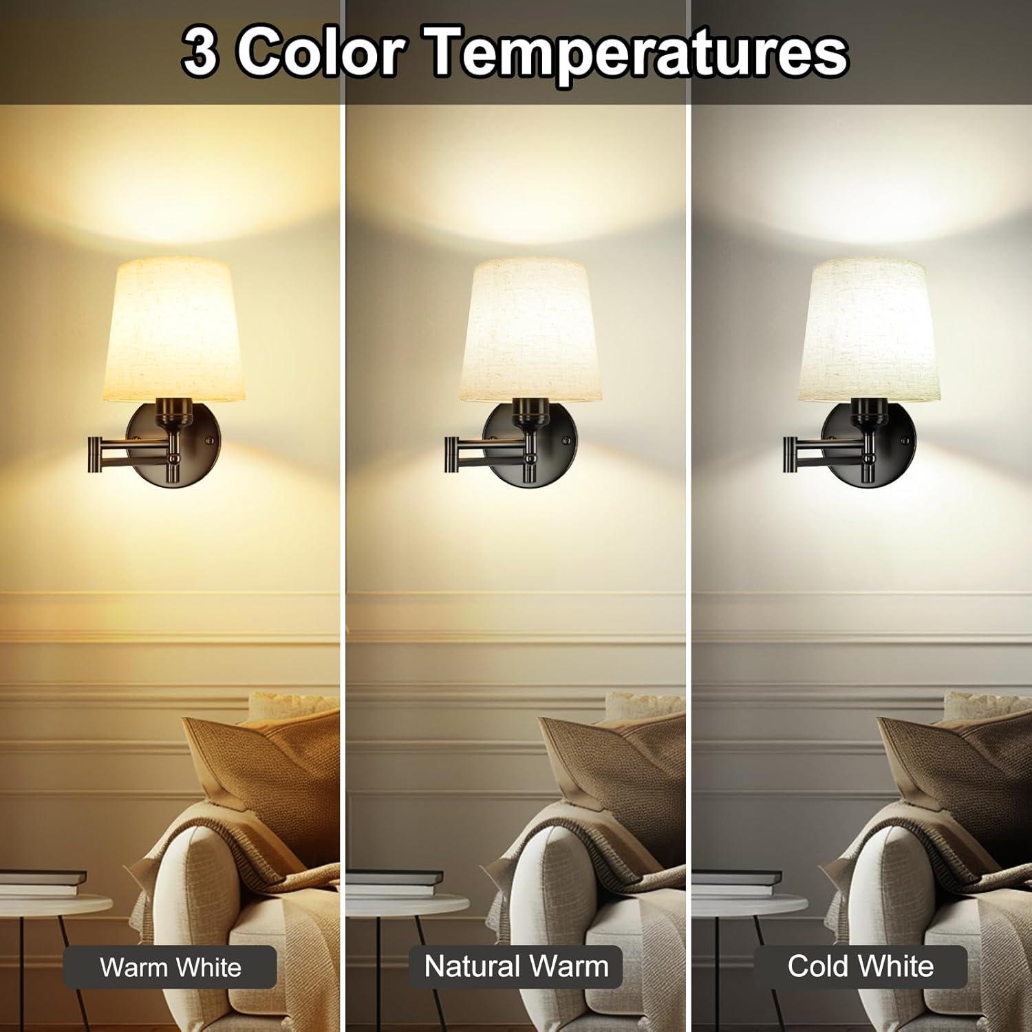 Apliques de Pared Recargables Frideko Set de 2 con Control Remoto