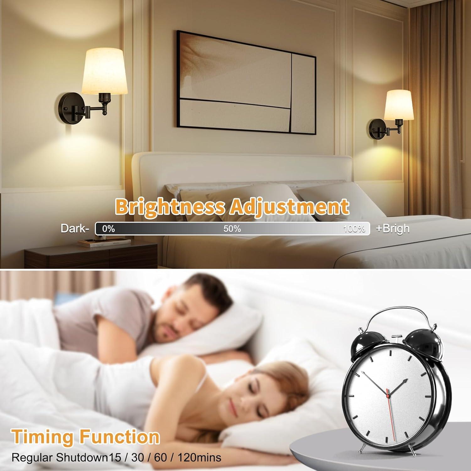 Apliques de Pared Recargables Frideko Set de 2 con Control Remoto