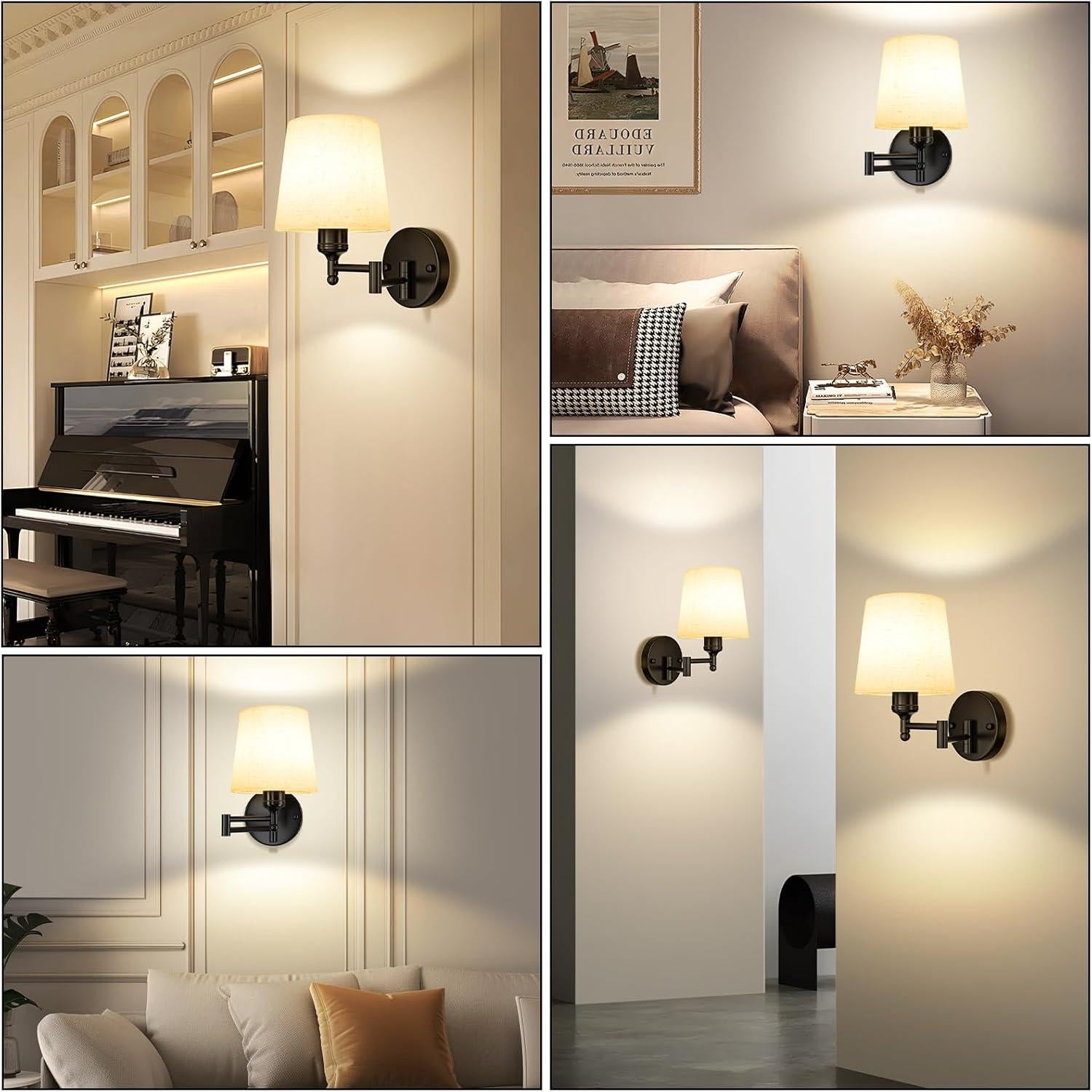 Apliques de Pared Recargables Frideko Set de 2 con Control Remoto