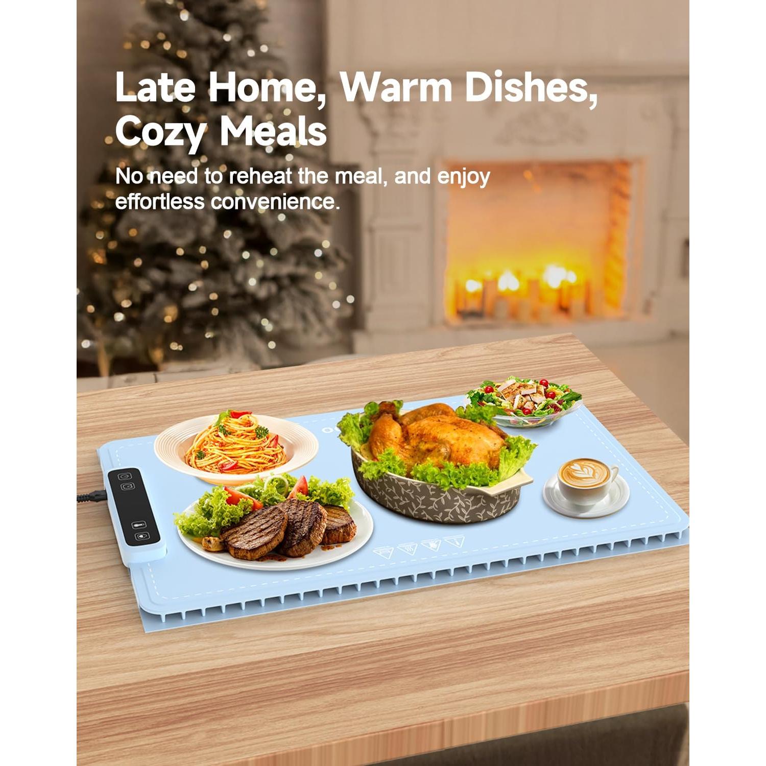 Bandeja Calentadora Eléctrica YIDOO de Silicona 300W con 5 Temperaturas