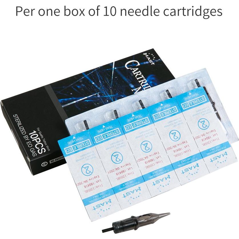 Cartuchos de Agujas Dragonhawk Mast 50pcs Mezclados 3RL a 11RL