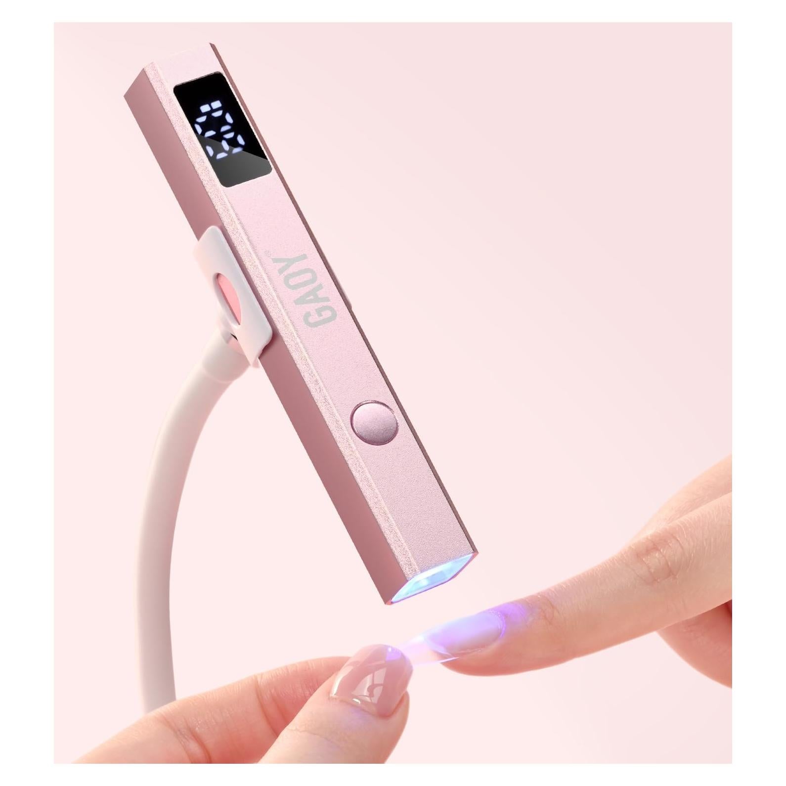 Lámpara de Uñas Inalámbrica GAOY Mini UV Oro Rosa 340g