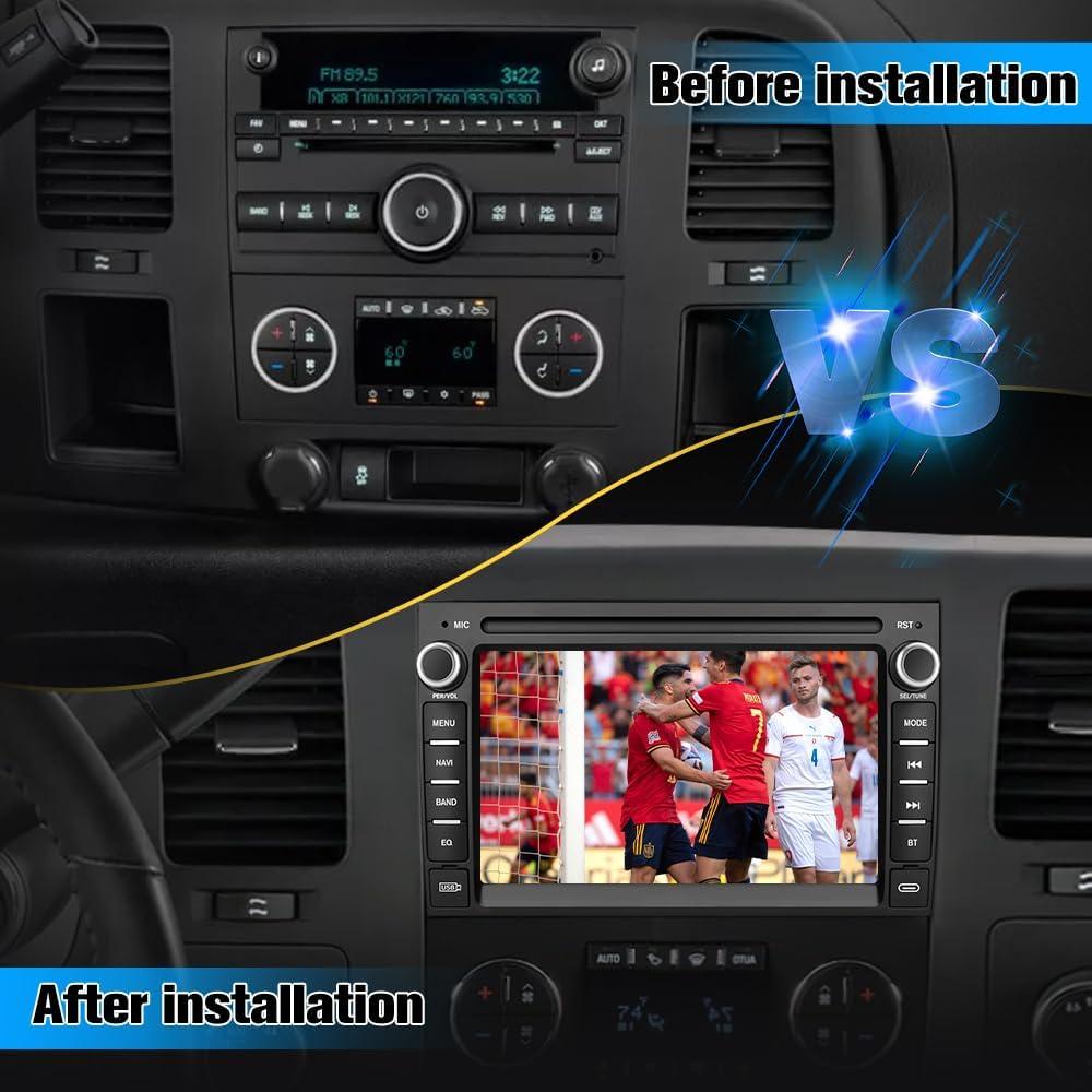 Estéreo de Coche AWESAFE para Chevy Silverado 2007-2013 - Carplay, Android Auto, Bluetooth, GPS