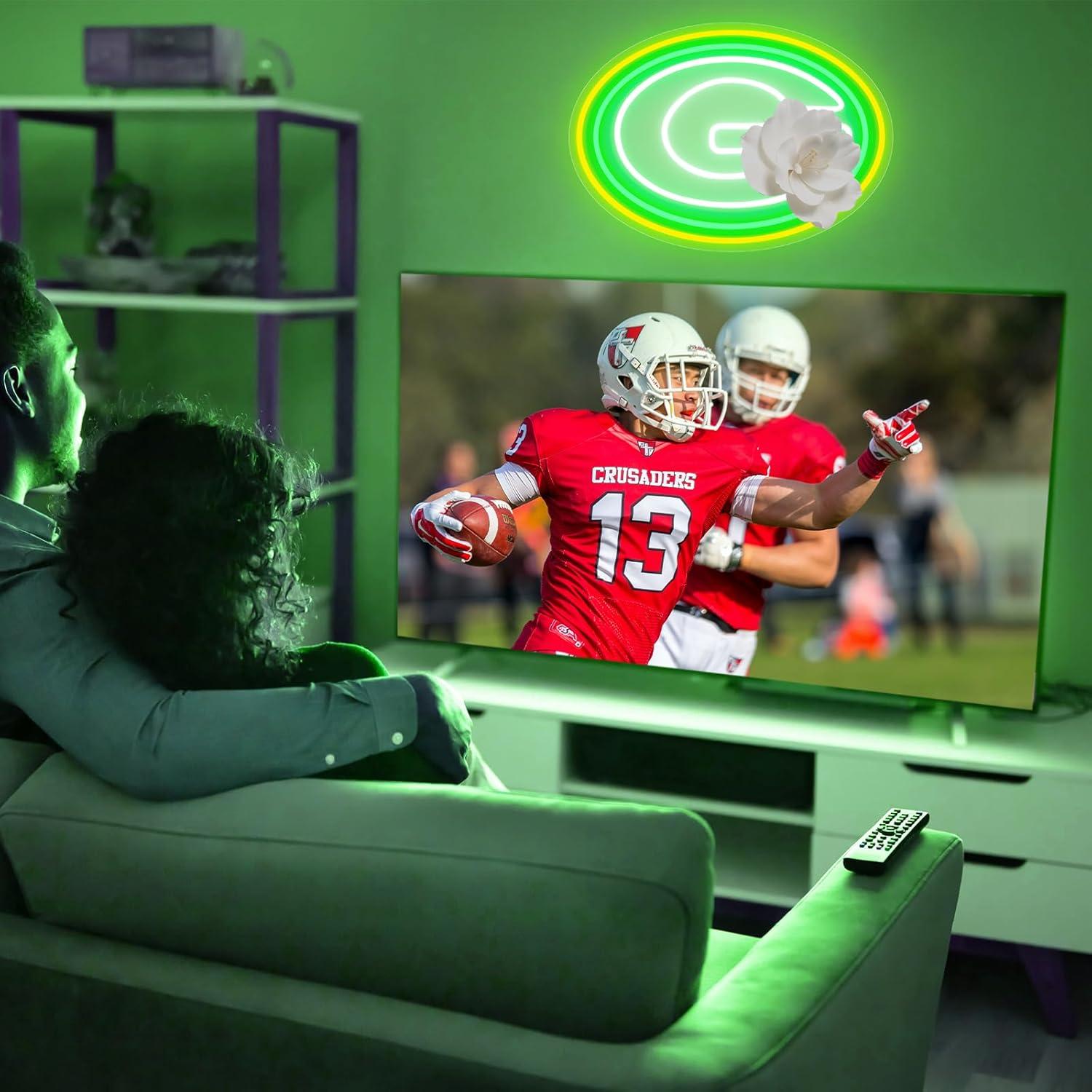 Luz de Neón Verde LED Saly Ror 42.2x30.2 cm Decorativa