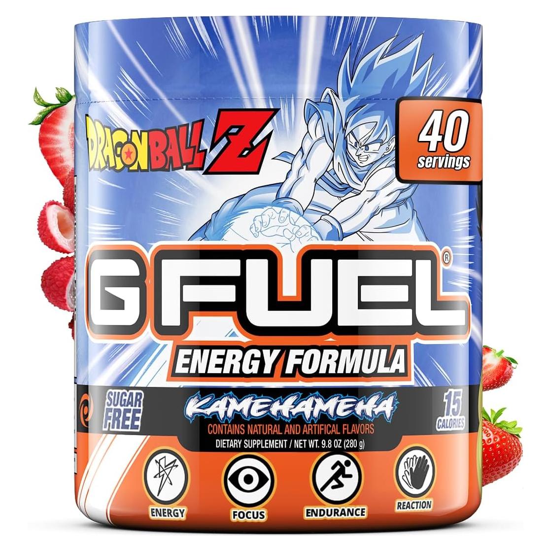 G Fuel Polvo Energético Dragon Ball Z Sabor Fresa Lychee 280g