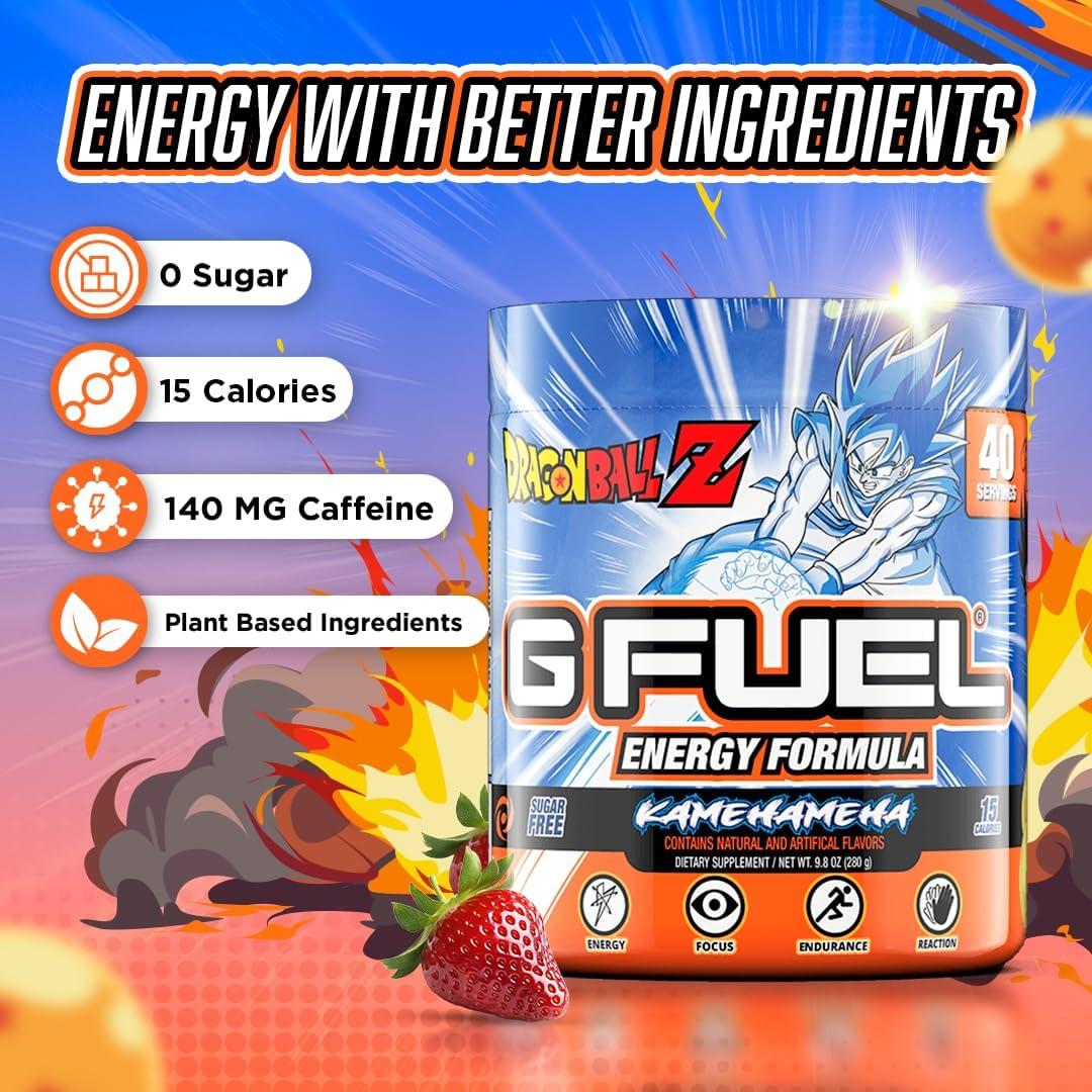 G Fuel Polvo Energético Dragon Ball Z Sabor Fresa Lychee 280g