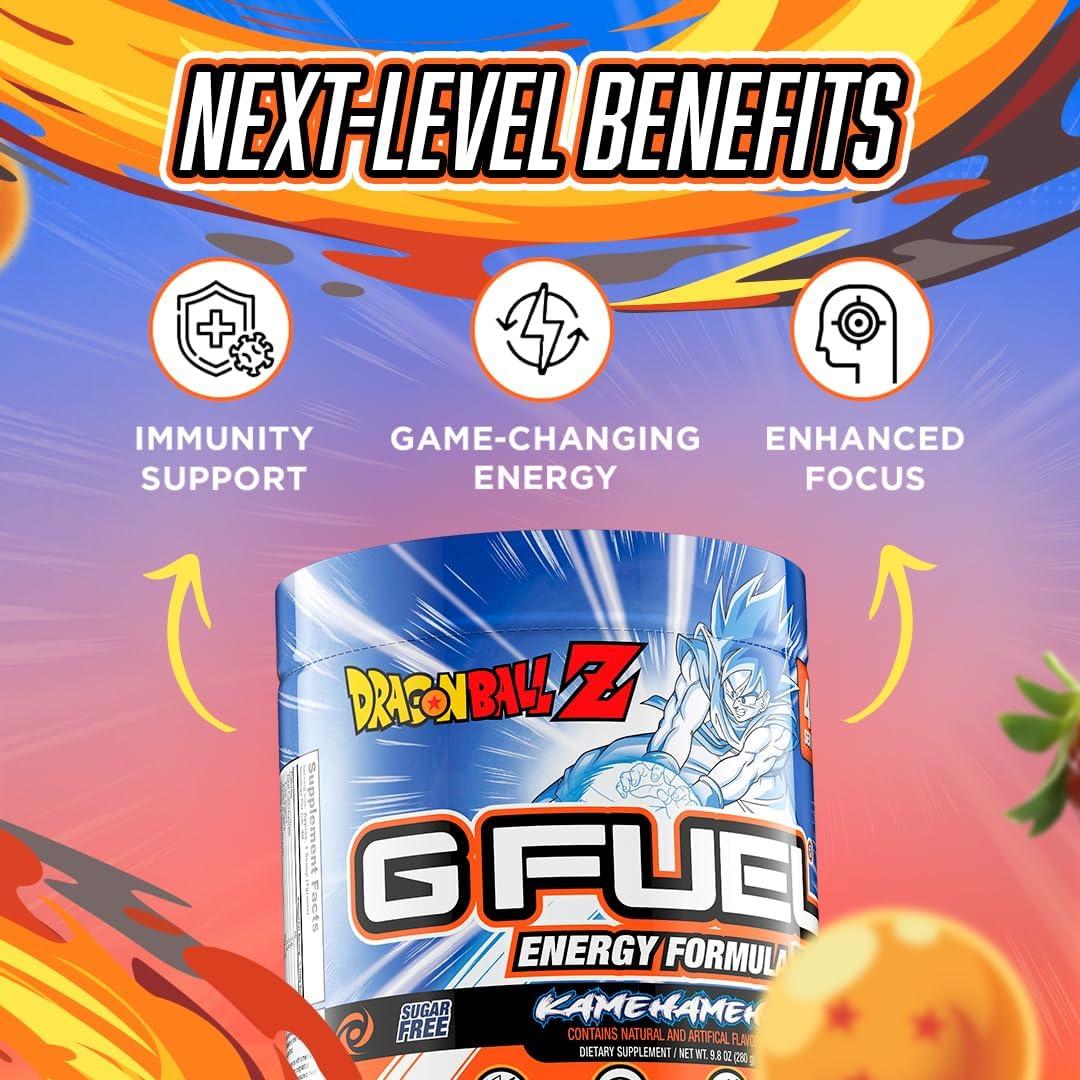 G Fuel Polvo Energético Dragon Ball Z Sabor Fresa Lychee 280g