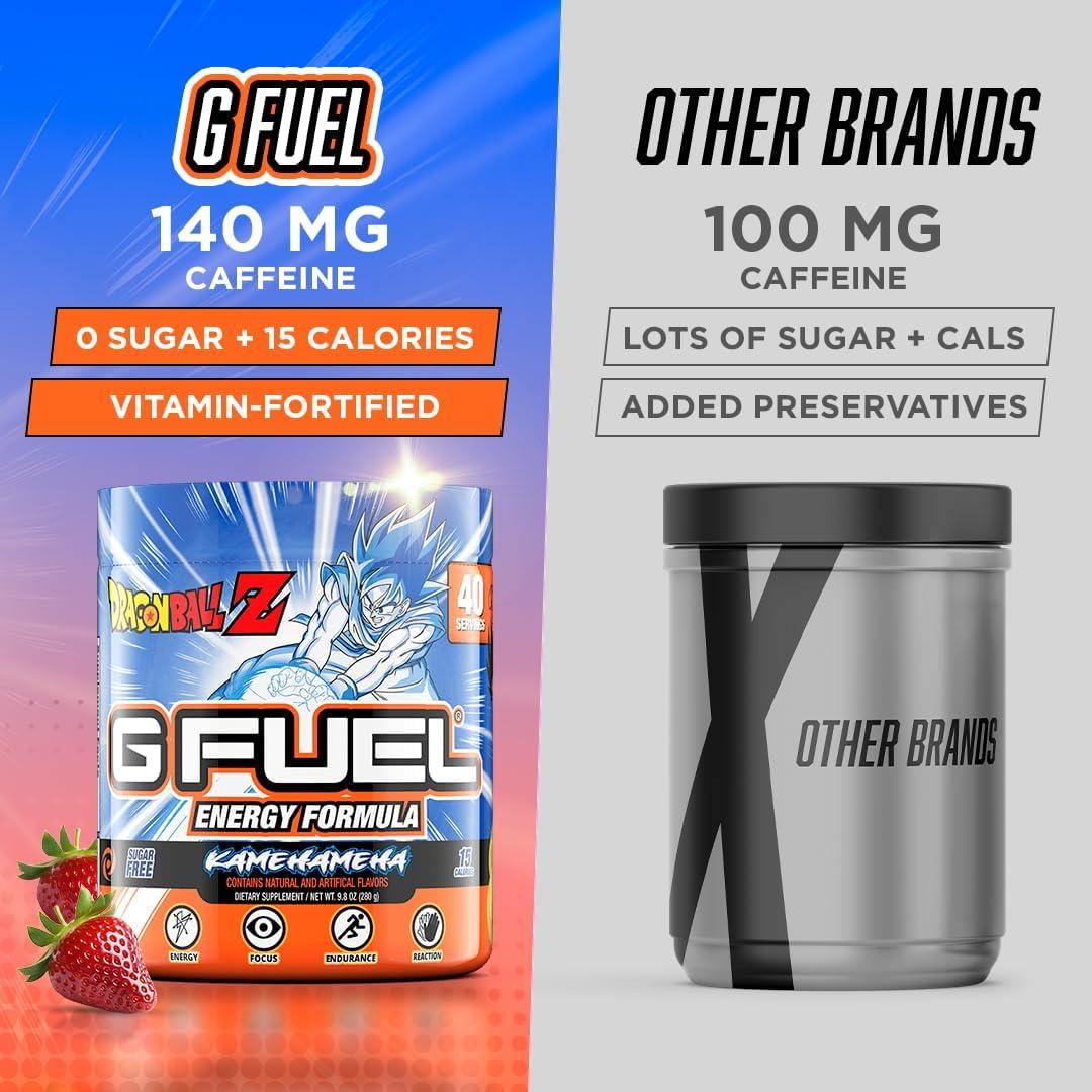 G Fuel Polvo Energético Dragon Ball Z Sabor Fresa Lychee 280g