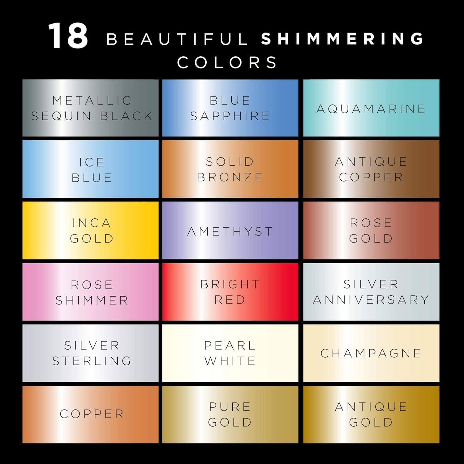 Juego de Pintura Acrílica FolkArt 18 Colores Metálicos 2 oz