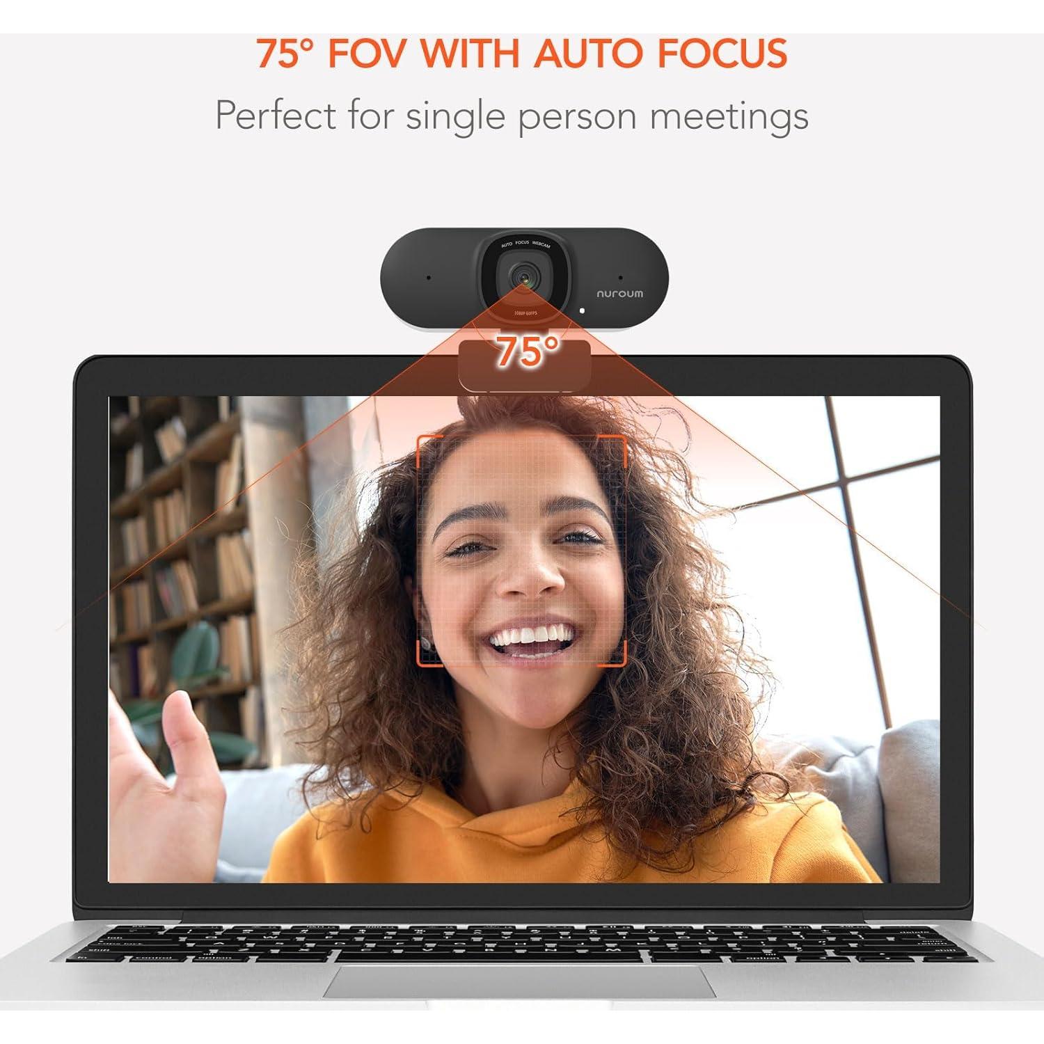 Cámara Web NUROUM V15AF 2K HD Autofocus Doble Micrófono