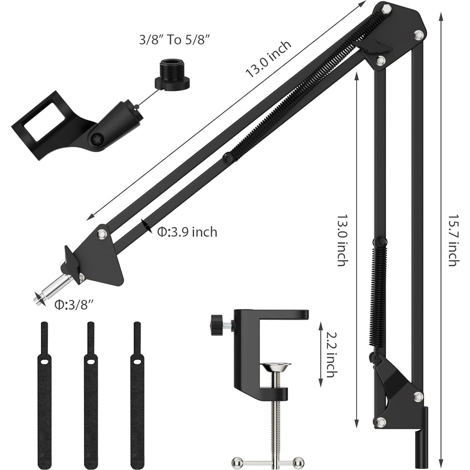Soporte de Micrófono K KASONIC Ajustable Negro 0.54kg