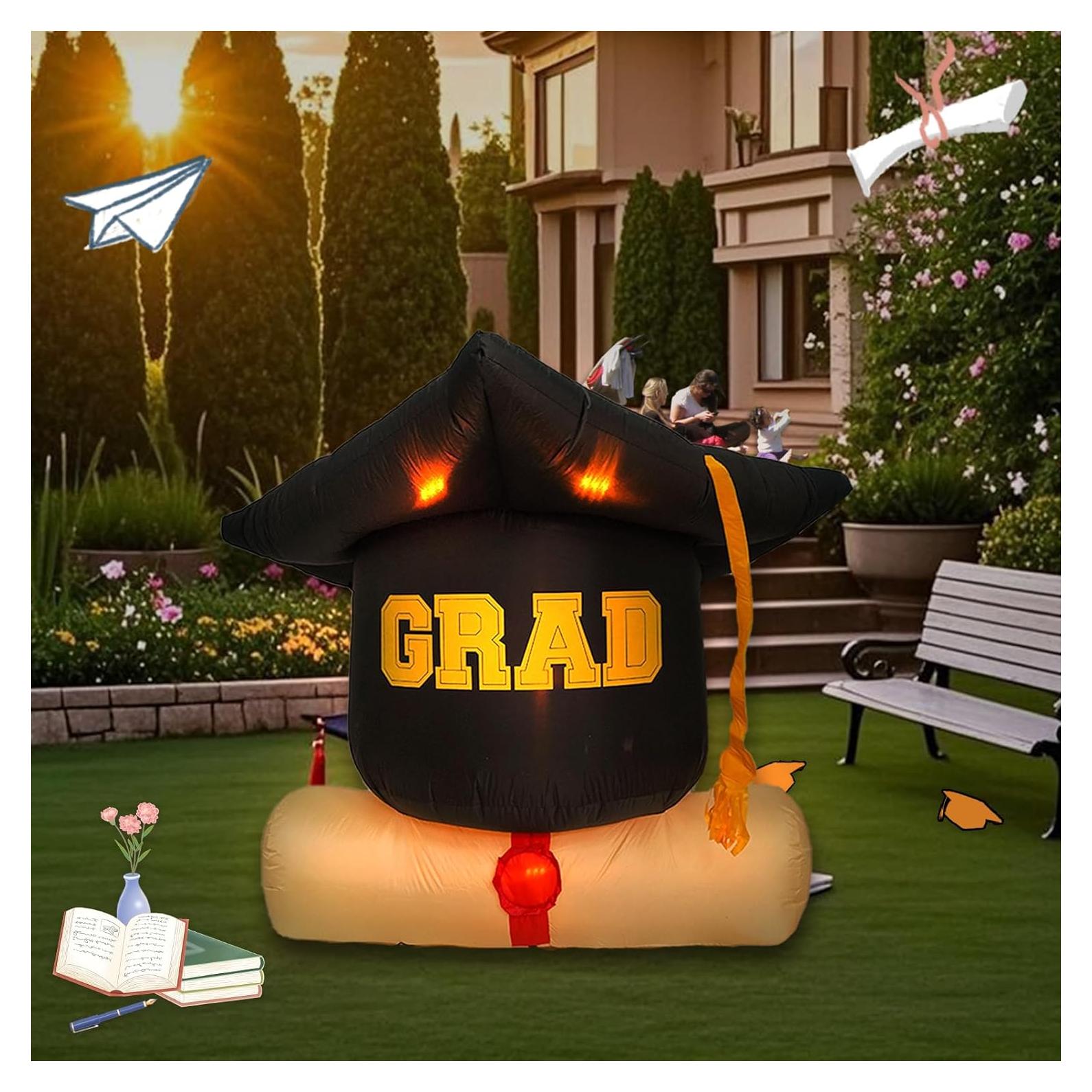 Sombrero Doctoral Inflable 6 pies HZGDEJTG con Luces LED