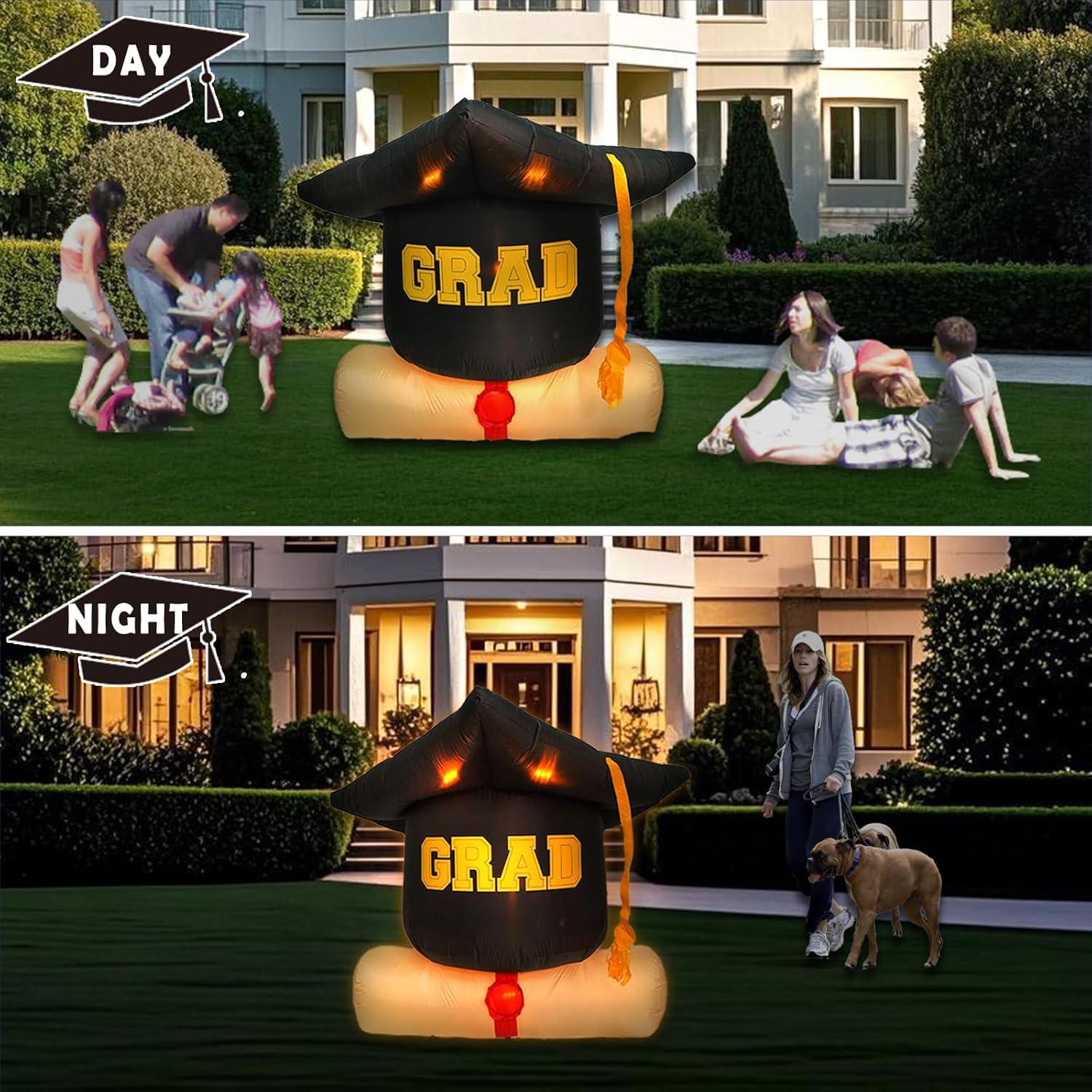 Sombrero Doctoral Inflable 6 pies HZGDEJTG con Luces LED